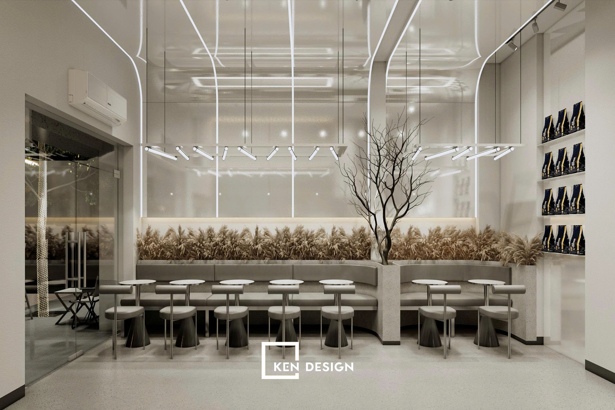 Concept hiện đại quán cafe Phiêu Thái Thịnh